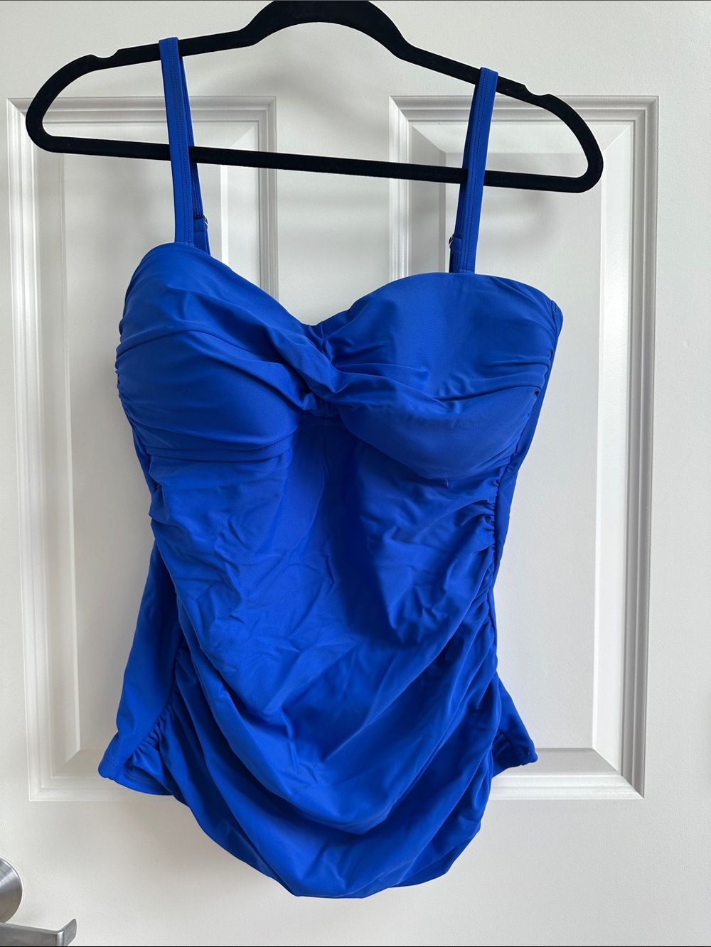 Women’s Royal Blue Ruched Tankini Top